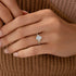 S925 sterling silver egg shaped diamond carat super sparkling diamond wedding engagement ring