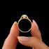 S925 sterling silver egg shaped diamond carat super sparkling diamond wedding engagement ring