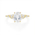 S925 sterling silver egg shaped diamond carat super sparkling diamond wedding engagement ring