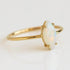 S925 Pure Silver Four Claw Set Opal Stone Ring - MOWTE