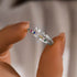 925 sterling silver color diamond letter ring Mother's Day gift diamond inlaid open ring - MOWTE