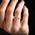 925 sterling silver single drain diamond studded engagement and wedding ring - MOWTE