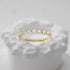 925 sterling silver single drain diamond studded engagement and wedding ring - MOWTE