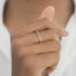 925 sterling silver single drain diamond studded engagement and wedding ring