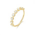 925 sterling silver single drain diamond studded engagement and wedding ring - MOWTE