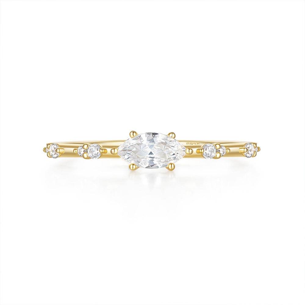 S925 sterling silver classic carat diamond engagement ring