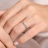 925 sterling silver minimalist three diamond base stackable ring
