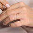 925 sterling silver minimalist three diamond base stackable ring