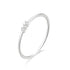 925 sterling silver minimalist three diamond base stackable ring