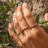 S925 sterling silver color diamond summer outfit stackable ring - MOWTE