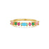 S925 sterling silver color diamond summer outfit stackable ring - MOWTE
