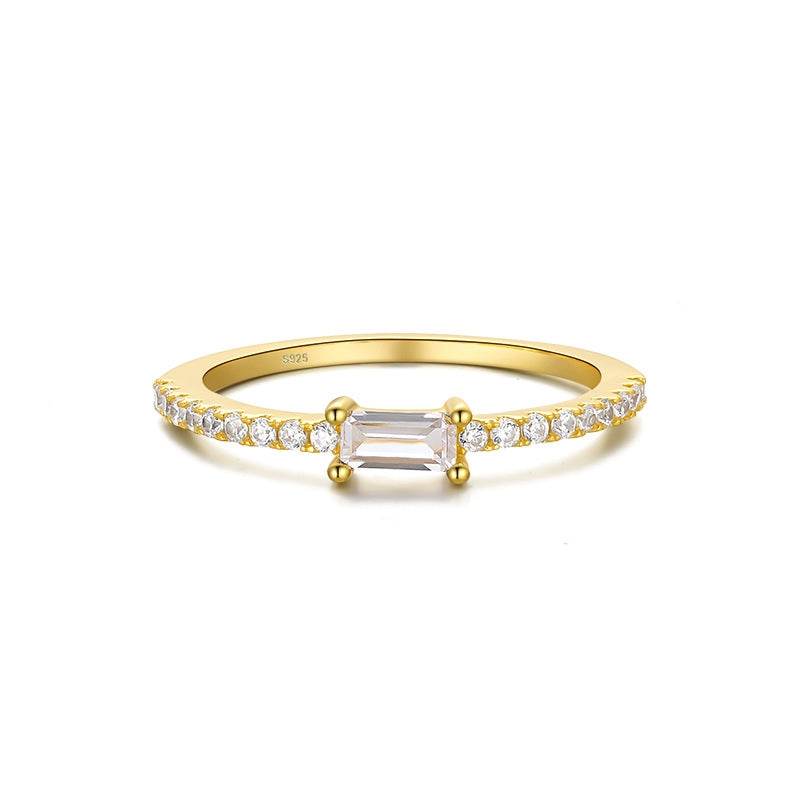 S925 sterling silver ins diamond ring engagement ring - MOWTE