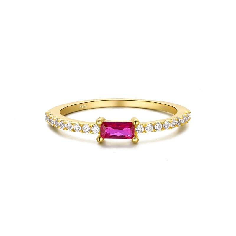 S925 sterling silver ins diamond ring engagement ring - MOWTE
