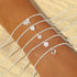 S925 sterling silver cauliflower chain bracelet with luxurious starry sky and moonlight gemstones - MOWTE