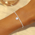 S925 sterling silver cauliflower chain bracelet with luxurious starry sky and moonlight gemstones - MOWTE