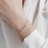 925 sterling silver cross double button zircon inlaid daily wear bracelet - MOWTE