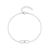 925 sterling silver cross double button zircon inlaid daily wear bracelet - MOWTE