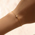 Classic S925 sterling silver diamond studded four-star slim bracelet - MOWTE