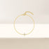 Classic S925 sterling silver diamond studded four-star slim bracelet - MOWTE