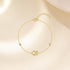 S925 sterling silver double ring diamond inlaid lucky bracelet - MOWTE
