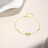 S925 sterling silver double ring diamond inlaid lucky bracelet - MOWTE
