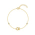 S925 sterling silver double ring diamond inlaid lucky bracelet - MOWTE