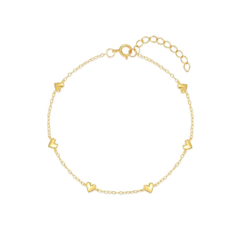 S925 Pure Silver Minimalist INS Love Stacked Versatile Bracelet - MOWTE
