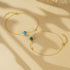 S925 pure silver diamond inlaid turquoise and turquoise high-end bracelet for women - MOWTE