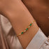 S925 sterling silver round bead chain water drop zircon bracelet - MOWTE