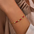 S925 sterling silver round bead chain water drop zircon bracelet - MOWTE