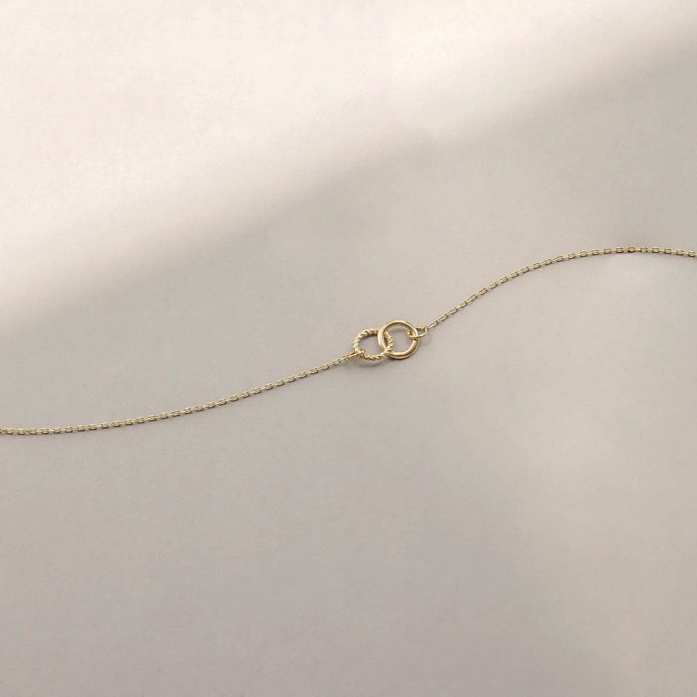 S925 sterling silver versatile double circle ring women's bracelet - MOWTE