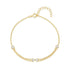 S925 pure silver heart-shaped zircon bow double layered bracelet - MOWTE