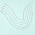 S925 pure silver chain women's DIY chain bracelet plated with bright silver - MOWTE
