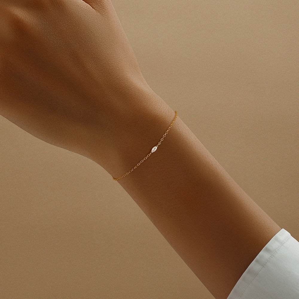 S925 sterling silver daily wear classic diamond studded bracelet for women - MOWTE