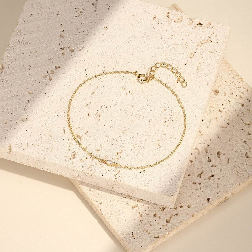 S925 sterling silver daily wear classic diamond studded bracelet for women - MOWTE