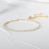 S925 sterling silver diamond set tennis bracelet adjustable for women - MOWTE