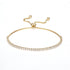 S925 sterling silver diamond set tennis bracelet adjustable for women - MOWTE