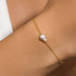 S925 sterling silver sliding women's irregular size pearl bracelet - MOWTE
