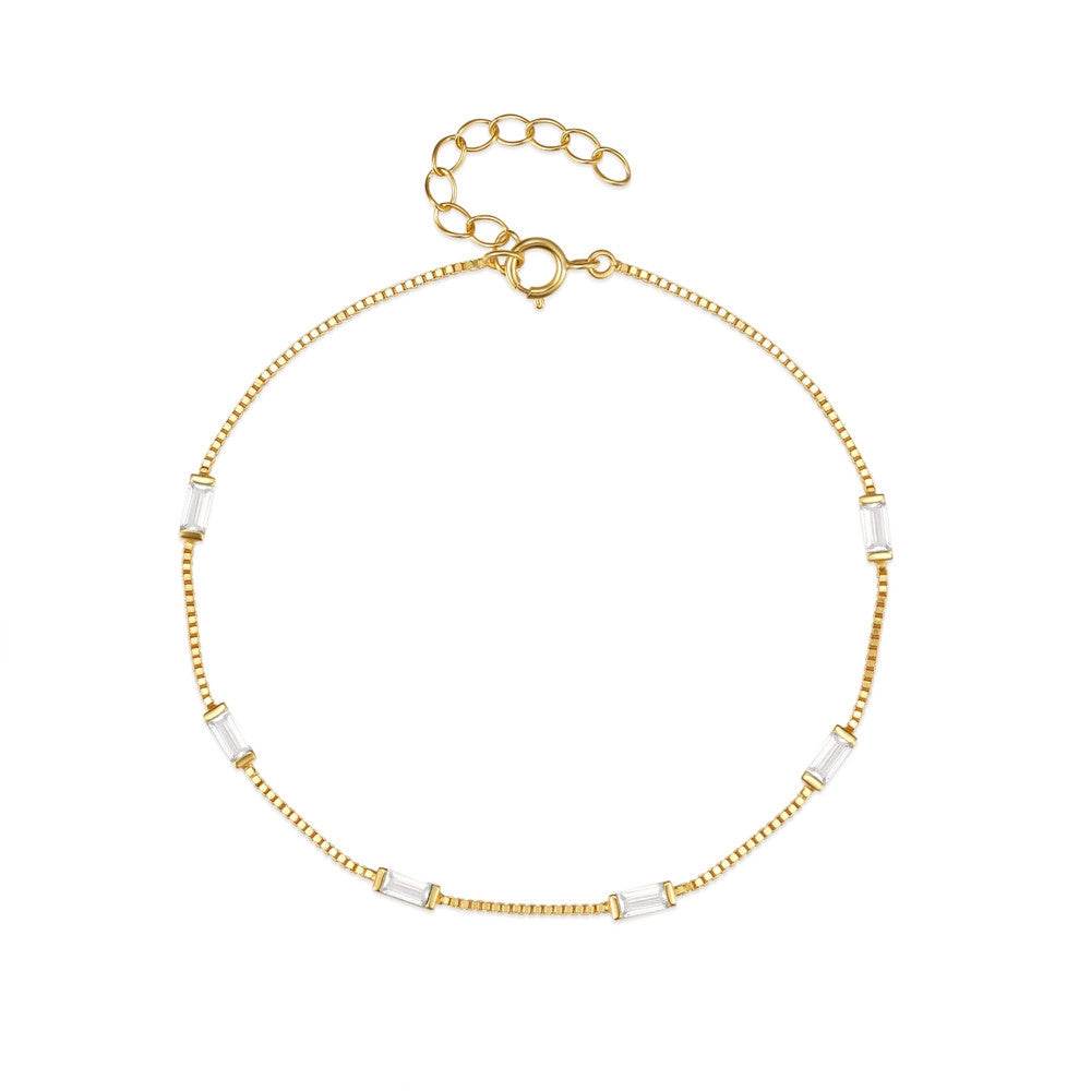 S925 sterling silver zircon colored bracelet - MOWTE