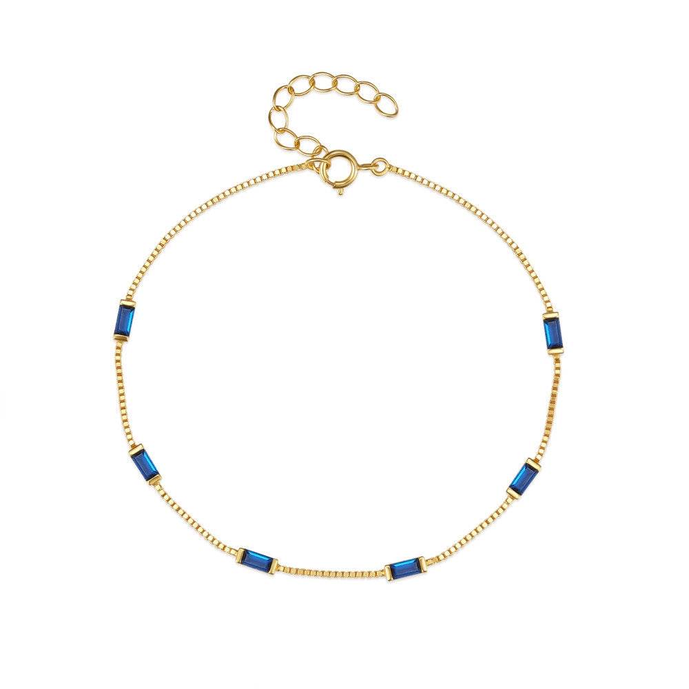 S925 sterling silver zircon colored bracelet - MOWTE