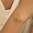 S925 Sterling Silver Simple Personality Versatile Fried Dough Twists Round Ring Buckle Bracelet - MOWTE