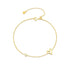 S925 pure silver heart interval diamond inlaid women's bracelet - MOWTE
