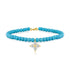 S925 pure silver turquoise zircon handmade bead bracelet versatile for daily use vintage bracelet - MOWTE