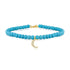 S925 pure silver turquoise zircon handmade bead bracelet versatile for daily use vintage bracelet - MOWTE
