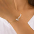 Replaceable irregular zirconia s925 pure silver half pearl chain bracelet - MOWTE