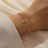 S925 sterling silver flower inlaid diamonds stacked layered women's bracelet versatile commuting accessory - MOWTE