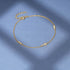 S925 sterling silver cross double button zircon inlaid daily wear women's bracelet - MOWTE