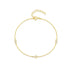S925 sterling silver cross double button zircon inlaid daily wear women's bracelet - MOWTE