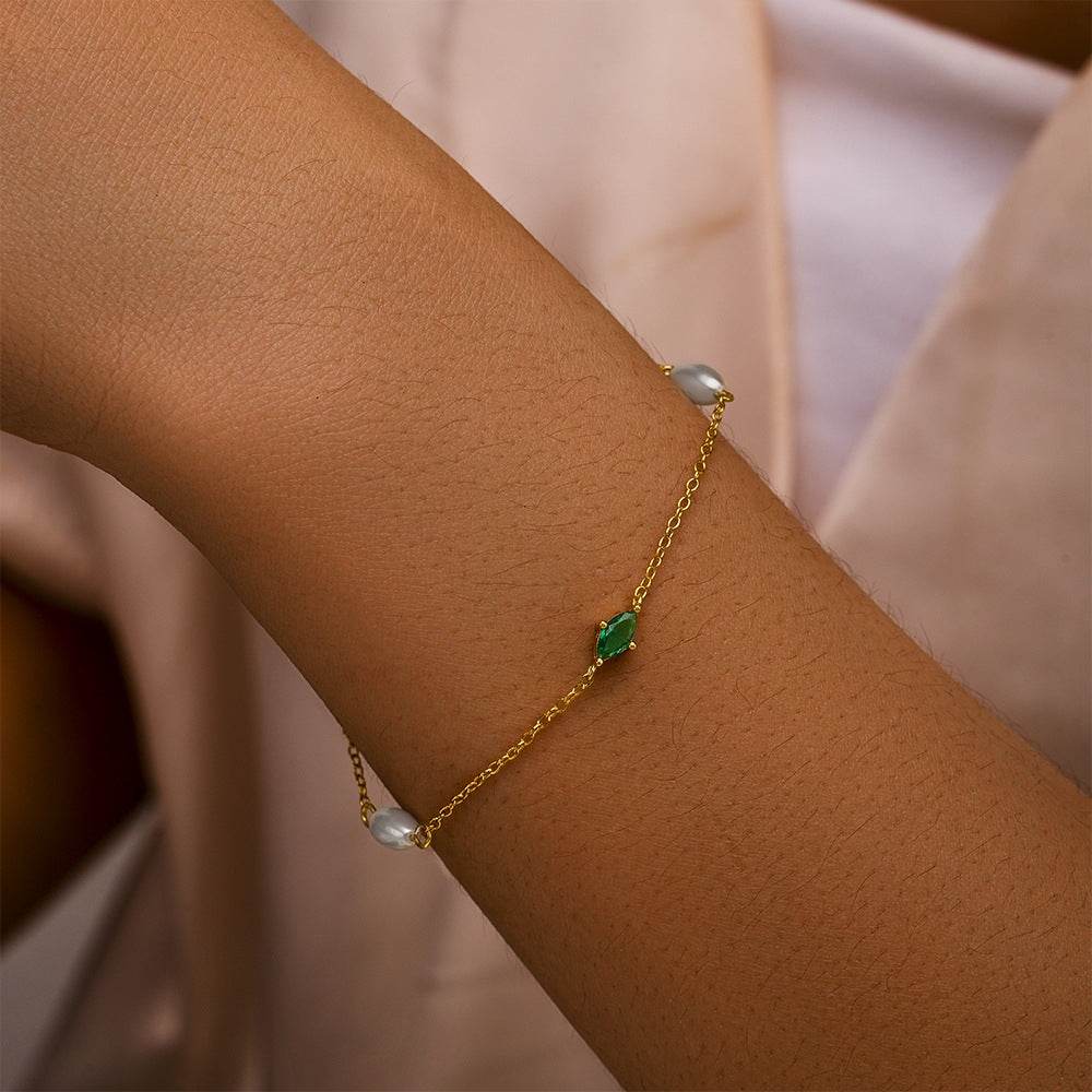 S925 Silver Pearl Bracelet for Women - MOWTE