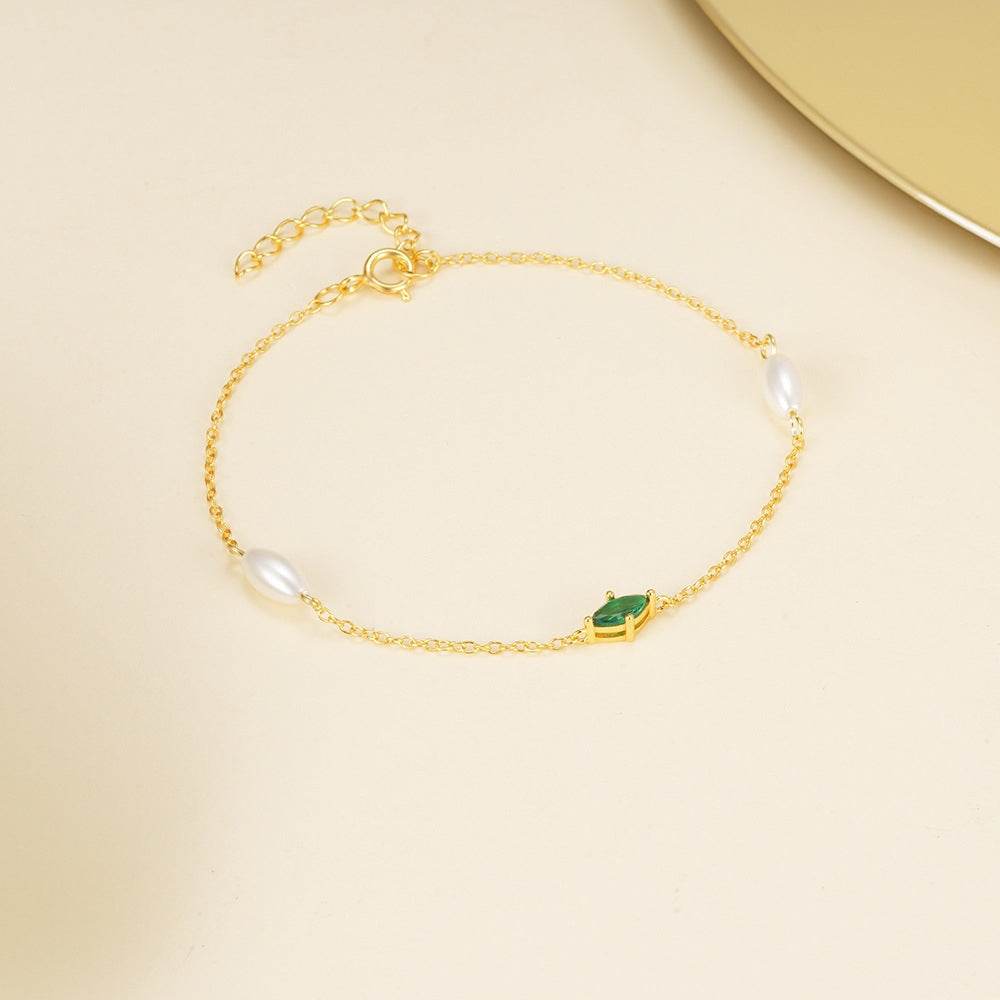 S925 Silver Pearl Bracelet for Women - MOWTE